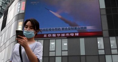 China lanza misiles cerca de Taiwán y EEUU insta a disminuir tensiones
